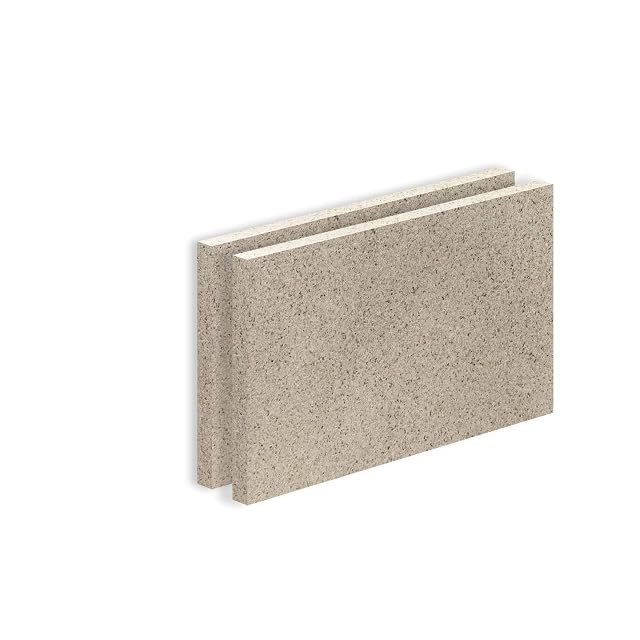 Two vermiculite boards measuring 500 by 300 millimetres at 25 millimetres thick
