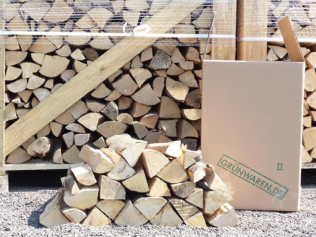 A 180 kg quantity of dry beech firewood in splits of about 30 cm