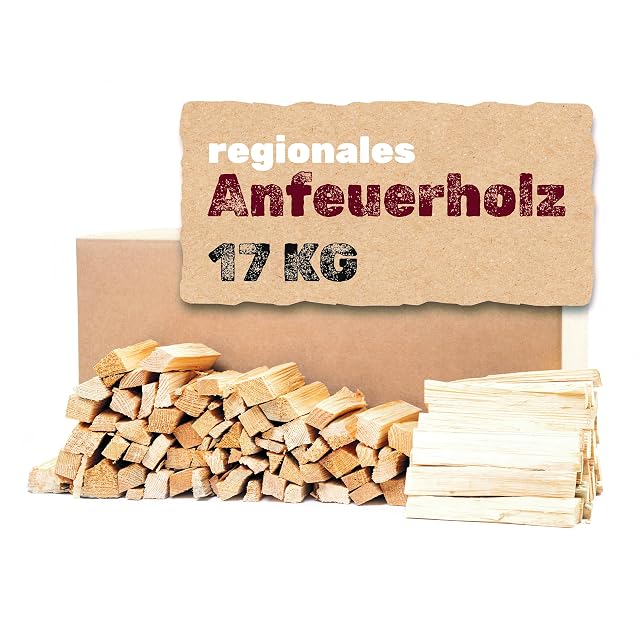 Split debarked pine kindling sticks 18 centimetres long in plastic-free packaging