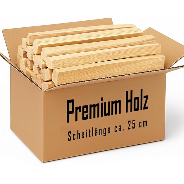 Dried pine and spruce kindling sticks about 25 cm long and one to three centimetres thick