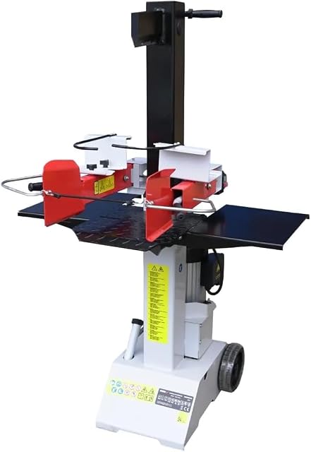Dedra hydraulic log splitter with two side working tables and large transport rollers
