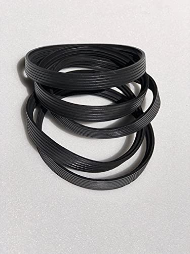 Five black silicone seals for pellet stoves, fireplaces, chimneys and boilers