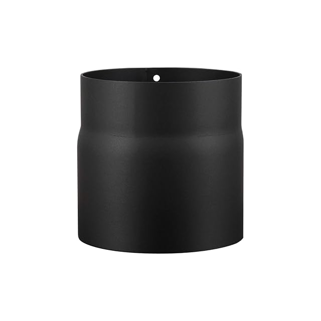 A black 150 millimetre stove pipe extension in two millimetre steel
